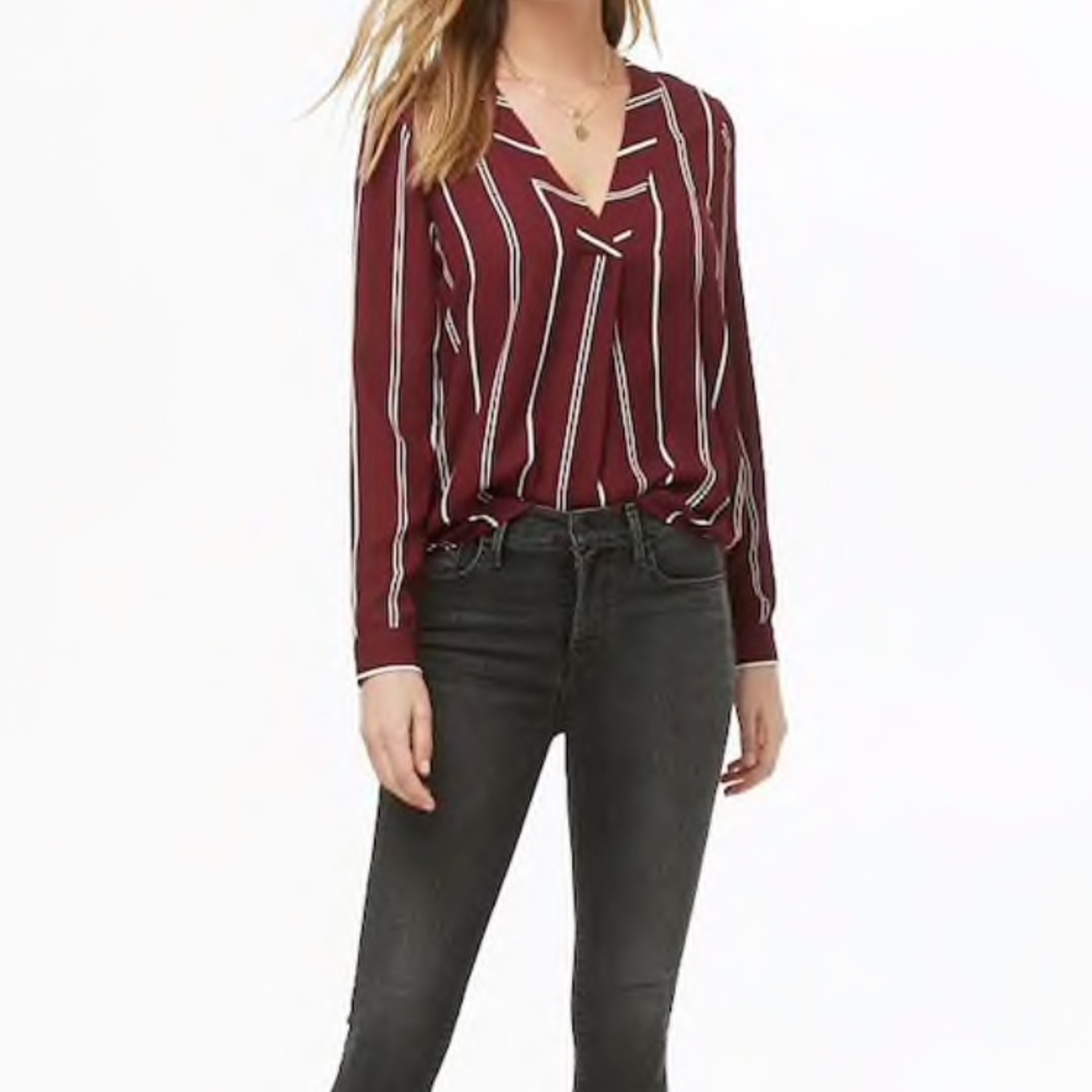 NWT Forever 21 Red Striped Top Size Medium